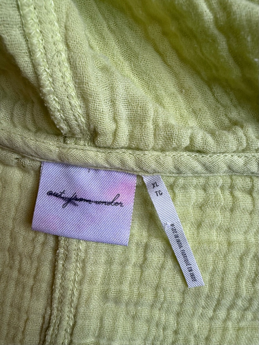 Light Yellow Womens Beach Hooded Tunic - Picture 4 of 6